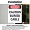 Signmission Caution Buried Cable Danger Sign, Vinyl Decal, 7in W x 10in L, 2PK OS-2PACK-DS-D-710-V-2277 - alternate 3